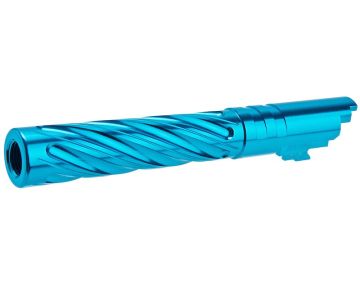 Dr. Black Hi-Capa 5.1 GBB Outer Barrel (Type -Spiral Storm,  6063 Aluminum, Aqua) 0