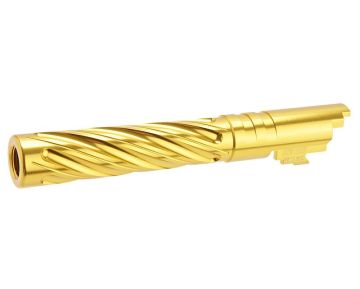 Dr. Black Hi-Capa 5.1 GBB Outer Barrel (Type -Spiral Storm,  6063 Aluminum, Gold) 0