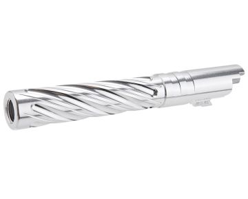 Dr. Black Hi-Capa 5.1 GBB Outer Barrel (Type -Spiral Storm,  6063 Aluminum, Silver) 0