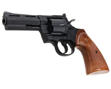 Tanaka Colt Python .357 Magnum R-Model 4 Inch Heavy Weight Gas Revolver - Black 0