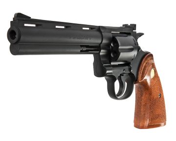 Tanaka Colt Python .357 Magnum R-Model 6 Inch Heavy Weight Gas Airsoft Revolver - Black 0