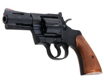 Tanaka Colt Python .357 Magnum R-Model 3 Inch Heavy Weight Gas Revolver - Black 0