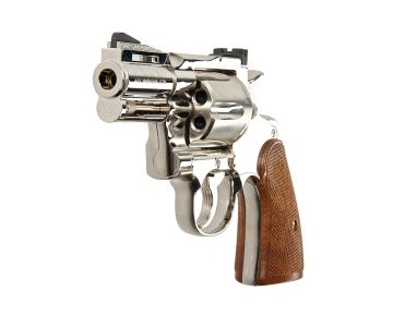 Tanaka Colt Python .357 Magnum R-Model 2.5 Inch Nickel Finish Gas Revolver - Silver 0