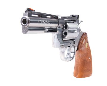Tanaka Colt Python .357 Magnum R-Model 4 Inch Stainless Gas Revolver - Silver 0