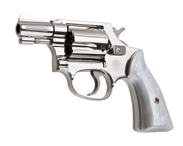 Tanaka S&W M36 2 inch Square Butt Travis Model - Nickel Finish Model Gun 0