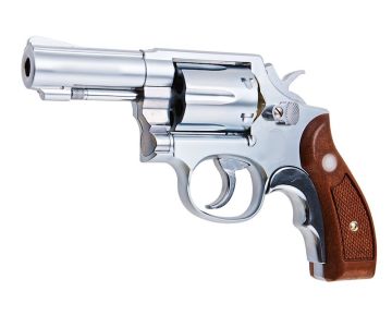 Tanaka S&W M65 .357 Magnum 3 inch Stainless Finish Version. 3 Model Gun (w/ Grip Adatper Silver) 0