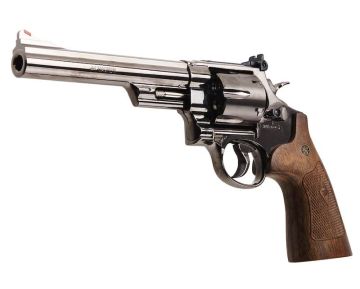 Umarex S&W M29 Airsoft Revolver CO2 (6.5 inch, Brown Grip, 6mm Version) - Titanium Black (by WinGun) 0