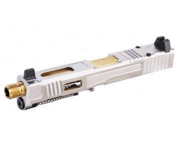 VFC Fowler Industries MKII G17 Gen 5 GBB Airsoft Complete Upper Slide (Stainless Steel) 0