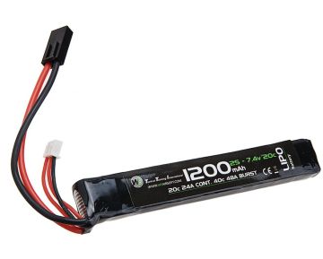 WE Lipo Battery 7.4v 1200mAh (20C) Stick Type 0