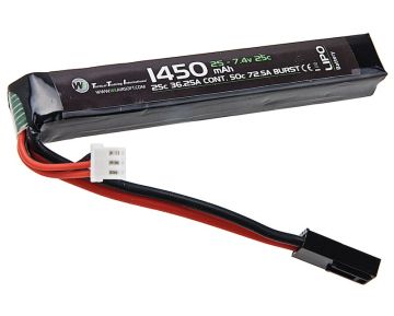 WE Lipo Battery 7.4v 1450mAh (25C) Stick Type 0