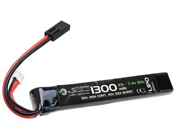 WE Lipo Battery 7.4v 1300mAh (20C) Stick Type 0