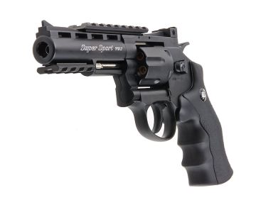 WinGun Airsoft Revolver CO2 701 (4 inch, Black Grip, 6mm Version) - Black 0