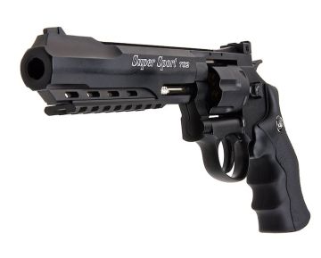 WinGun Airsoft Revolver CO2 702 (6 inch, Black Grip, 6mm Version) - Black 0