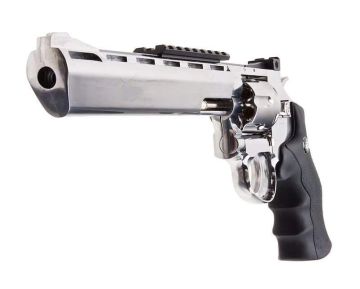 WinGun Airsoft Revolver CO2 703 (8 inch, Black Grip, 6mm Version) - Silver 1