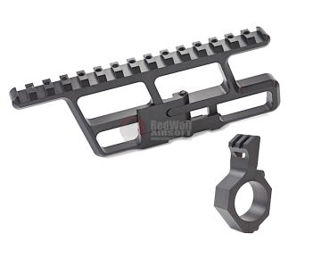Asura Dynamics Full Length Base with Adjustable 30mm Optic Mount for AK AEG / GBB