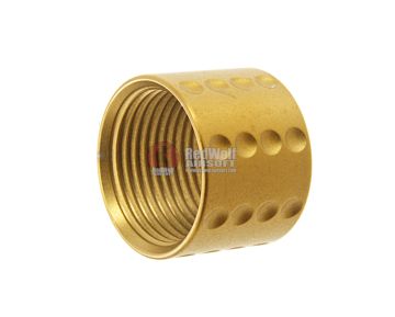 5KU Threaded Barrel Protector (Spots Knurled) - 14mm CCW (Gold)