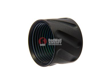 5KU Threaded Barrel Protector (Diagonals Knurled) - 14mm CCW (Black) 1