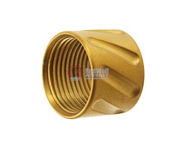 5KU Threaded Barrel Protector (Diagonals Knurled) - 14mm CCW (Gold) 1