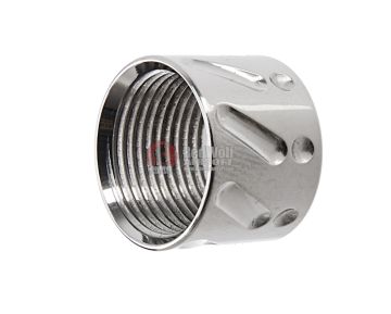 5KU Thread Barrel Protector (Knurled) -14mm CCW (Silver)