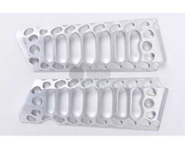 5KU 1911 Grip Panels 'Cobra Skeleton' Full Size for 1911 GBB Pistol - Silver