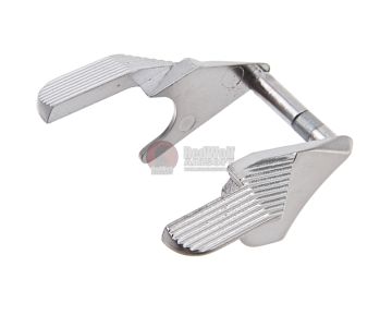 AW Custom Hi Capa Ambidextrous Thumb Safety (HX) for Tokyo Marui/WE/AW/KJ Hi Capa GBB Series - Silver 1