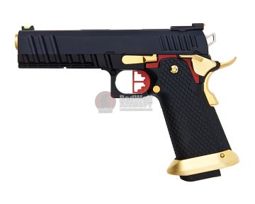 AW Custom HX20 Hi Capa GBB Airsoft Pistol - Black / Gold 1