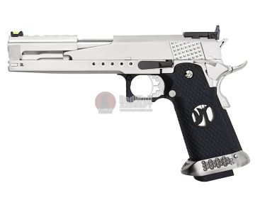 AW Custom HX22 Gold Standard IPSC Shooting GBB Airsoft Pistol - Silver 1