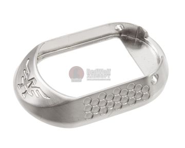 AW Custom Hi Capa Magwell (HX Flared, Engraved) - Silver