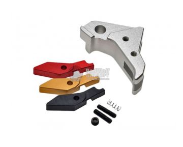 COWCOW Technology Aluminum CNC Tactical G Trigger for all Tokyo Marui G-Series GBB Pistol - Silver