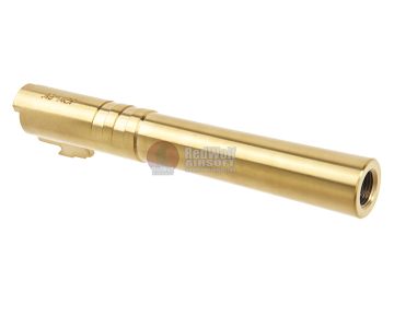 COWCOW Technology OB1 Stainless Steel Threaded Outer Barrel for Tokyo Marui Hi-Capa 5.1 GBB Series (.45 marking) - Gold