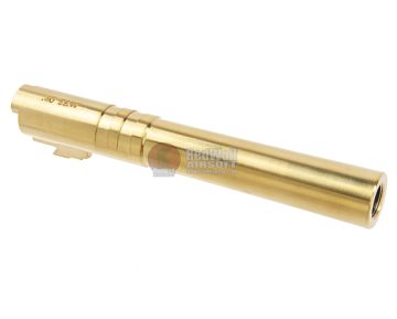 COWCOW Technology OB1 Stainless Steel Threaded Outer Barrel for Tokyo Marui Hi-Capa 5.1 GBB Series (.40 marking) - Gold