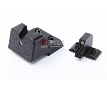 Crusader VFC VP9 GBB Airsoft High Front & Rear Sight Set - Steel 1