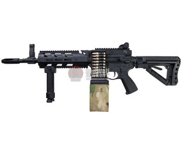 G&G CM16 LMG (Combat Machine) AEG Airsoft Rifle - Black