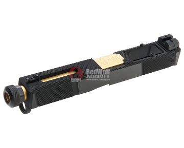 EMG SAI Utility Slide Kit w/ RMR Cut (by G&P) - Gold Barrel for Umarex G17 GBB Pistol 1