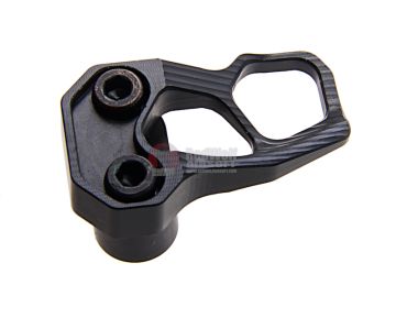 Guns Modify Tokyo Marui MWS GBBR Airsoft Mag Release Extension (CNC Aluminum) - Black 1