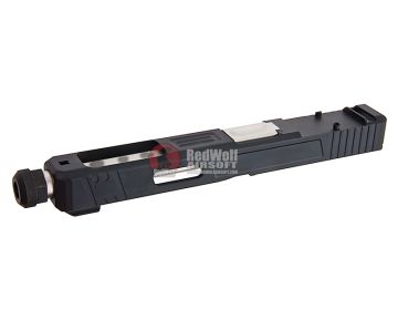 Guns Modify SA G34 Stainless Steel RMR Slide Threaded Barrel Set for Tokyo Marui G17 GBB - Silver