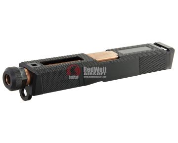 Guns Modify CNC SA UTI Aluminum Slide Set for Tokyo Marui G19 GBB - Rose Gold Outer Barrel