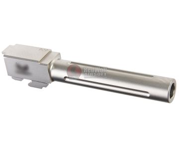 Guns Modify CNC SF Stainless Steel Fluted Barrel for Tokyo Marui G17 GBB - Silver