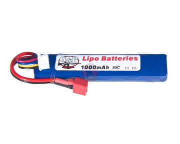 G&P Airsoft Lipo Battery 11.1V 1000mAh (30C, Deans, T Plug) 1