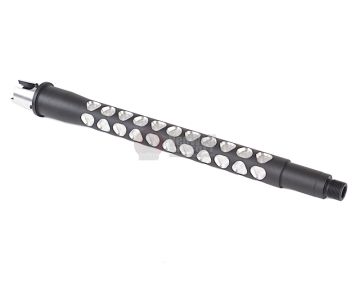 G&P 11 inch Aluminum Triangle Pattern Taper Outer Barrel for G&P Taper Metal Body (14mm CW) - Black