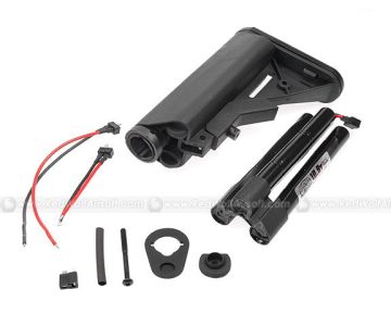 G&P M4A1 Extended Battery CRANE Buttstock with 10.8v Battery (Black) 