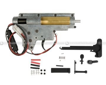 G&P 8mm Bearing Complete Gearbox Set for M4 Series (Rear Wiring / Tamiya Connector)