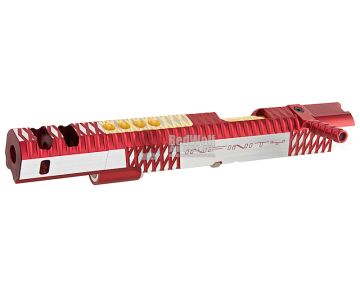 Gunsmith Bros CNC Aluminum IMM Curve Top Rhombus Open Slide Set for Tokyo Hi-Capa Series - 2 Tone Red 1