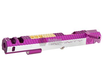 Gunsmith Bros CNC Aluminum IMM Rhombus Outline Open Slide Set for Tokyo Hi-Capa Series - 2 Tone Purple 1