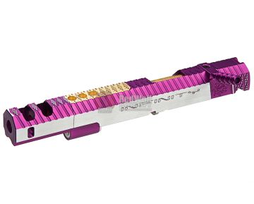 Gunsmith Bros CNC Aluminum IMM Small Rhombus Open Slide Set for Tokyo Hi-Capa Series - 2 Tone Purple 1