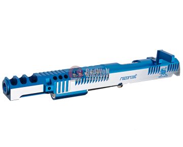 Gunsmith Bros CNC Aluminum Limited Razorcat Open Slide Set for Tokyo Marui Hi Capa 5.1 GBB - 2 Tone Blue 1