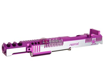 Gunsmith Bros CNC Aluminum Limited Razorcat Open Slide Set for Tokyo Marui Hi Capa 5.1 GBB - 2 Tone Purple 1