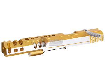 Gunsmith Bros CNC Aluminum Shuey Custom Open Tokyo Marui Hi Capa 5.1 GBB - Gold 2 Tone 1