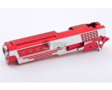 Gunsmith Bros CNC Aluminum STARS Standard Slide Kit Set for Tokyo Marui Hi-Capa Series - Red 2 Tone 1