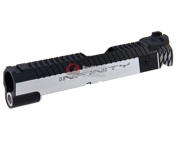 Gunsmith Bros CNC Aluminum Spiral - Texas Island 4.3 Single Slide w/ Rear Sight for Tokyo Marui Hi-Capa Series - 2 Tone
